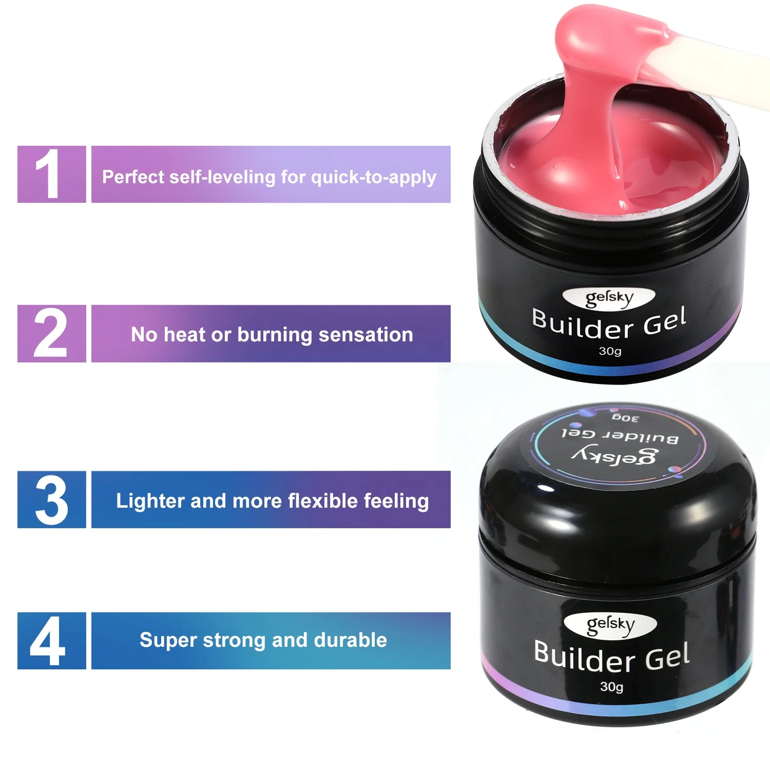 gelsky定制凝胶抛光套装60色硬凝胶助洗剂指甲延伸uv gek