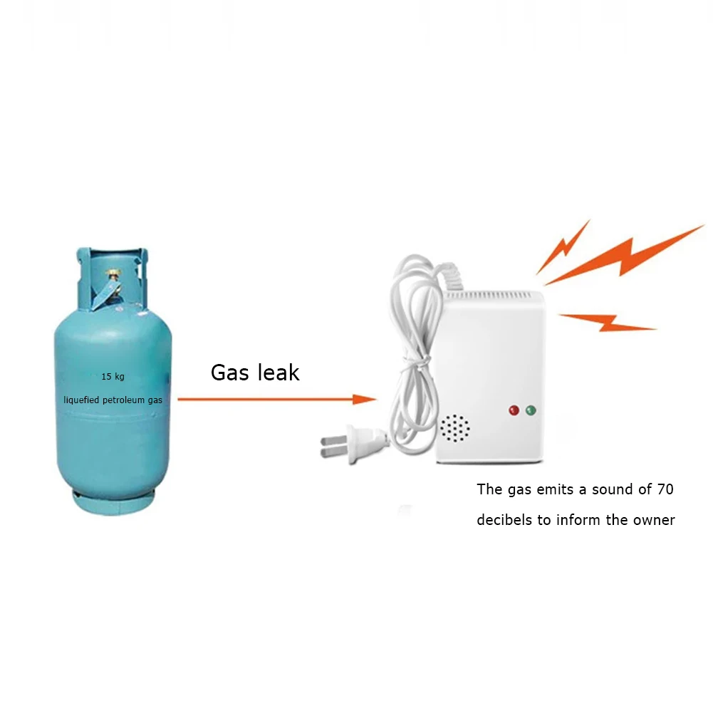 AT-300 Natural Gas Sensitive Detector Alarm Independent Gas Detector