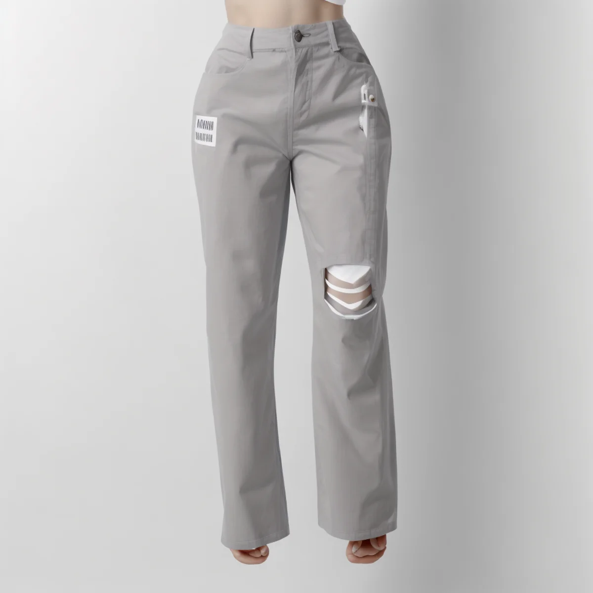 Hot Selling Women's Jeans Mom Jeans Mujer Denim Ripped Straight Woman Casual Trousers Women Jeans details