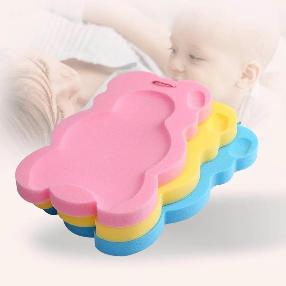 new baby bath mat sponge non-slip bed infant shower cushion