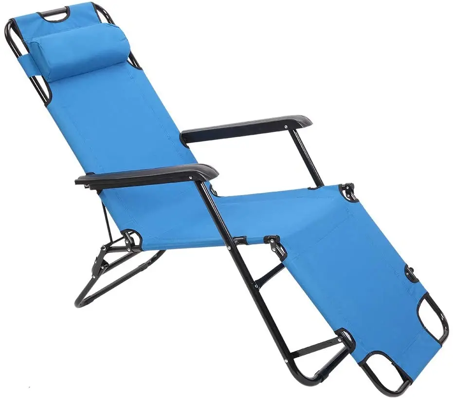 Folding Outdoor Garden Bench Chair Foldable Zero Gravity Lounger 