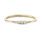 Jewelry Jewellery Custom Jewelry Gold Plated MIni Clear CZ Sterling Silver 925 Jewellery Tiny Rings For Women