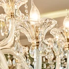 Modern Staircase Classic Luxury Crystal Hotel Flower Dining Room Gold Pendant Light Chandelier