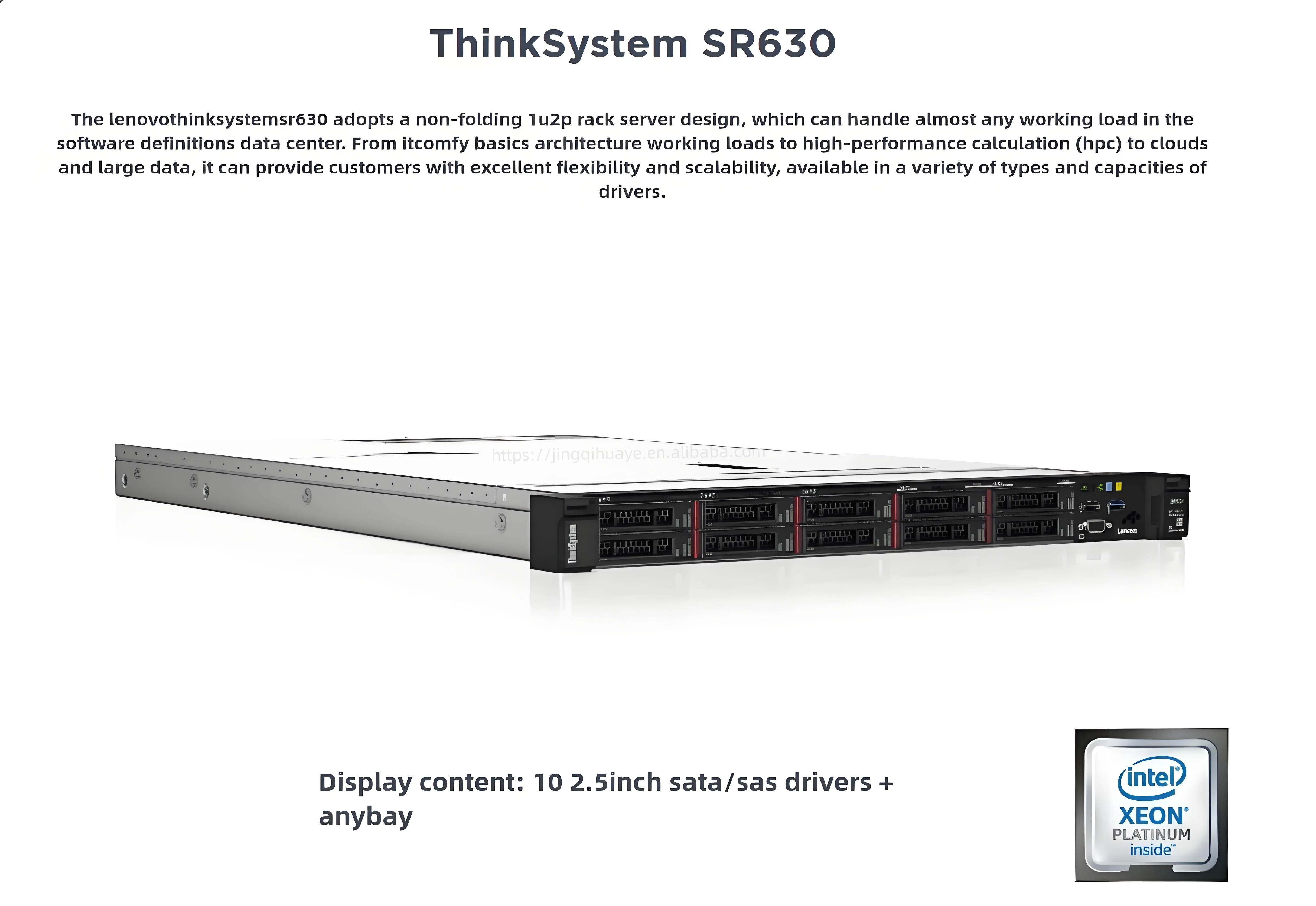 Original Wholesale Inventory/high-end Customized Le-novo ThinkSystem SR630 1U High-performance Server Rack Mounted Server SR630