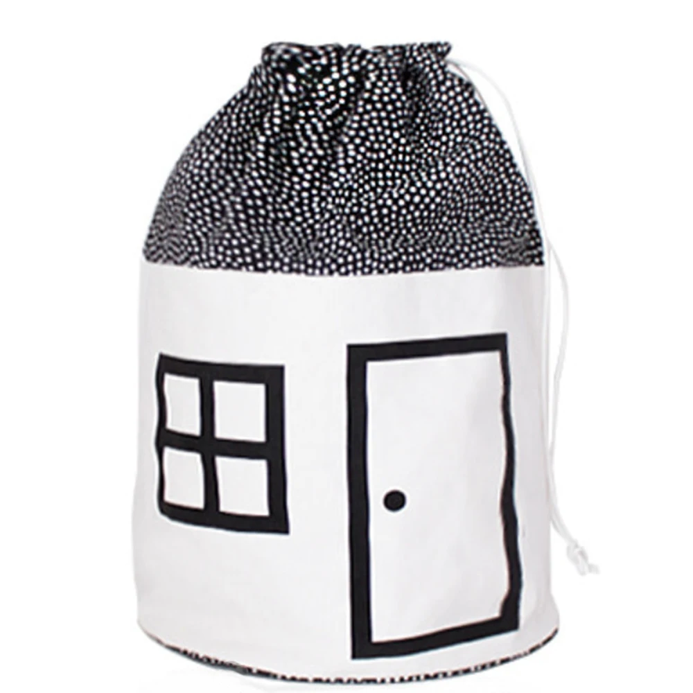 2024 wholesale custom LOGO cotton canvas toy children's room storage drawstring gift bag