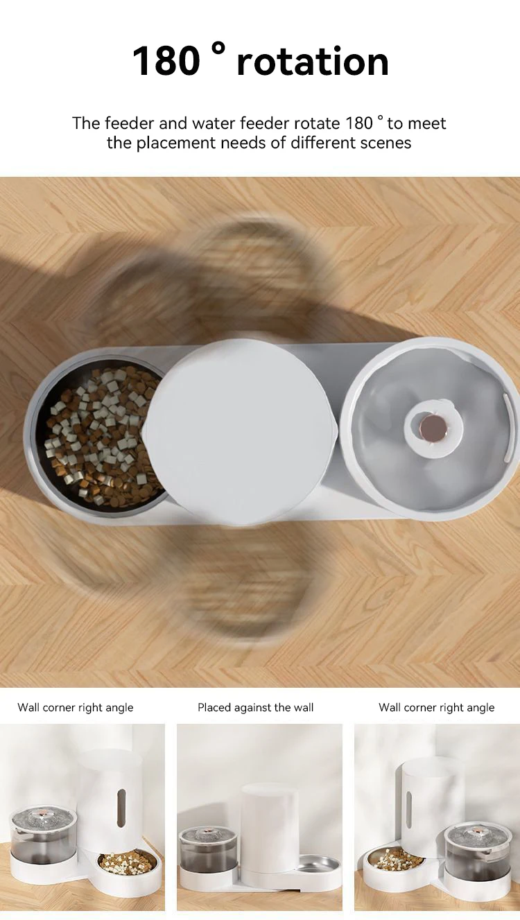 New Gravity Pet Feeder and Water Dispenser Set Automatic 2 in 1 Feeder Suitable for Dogs and Cats Pet Products supplier