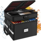 2022 File Box With Lock Fireproof Document Box With Night Reflective Strip Collapsible File Organizer