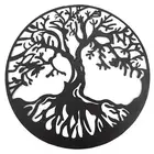 Art Decor Indoor Outdoor Patio Garden Birds Art Rustic Tree Of Life 24 Inch Metal Wall Decor Hanging