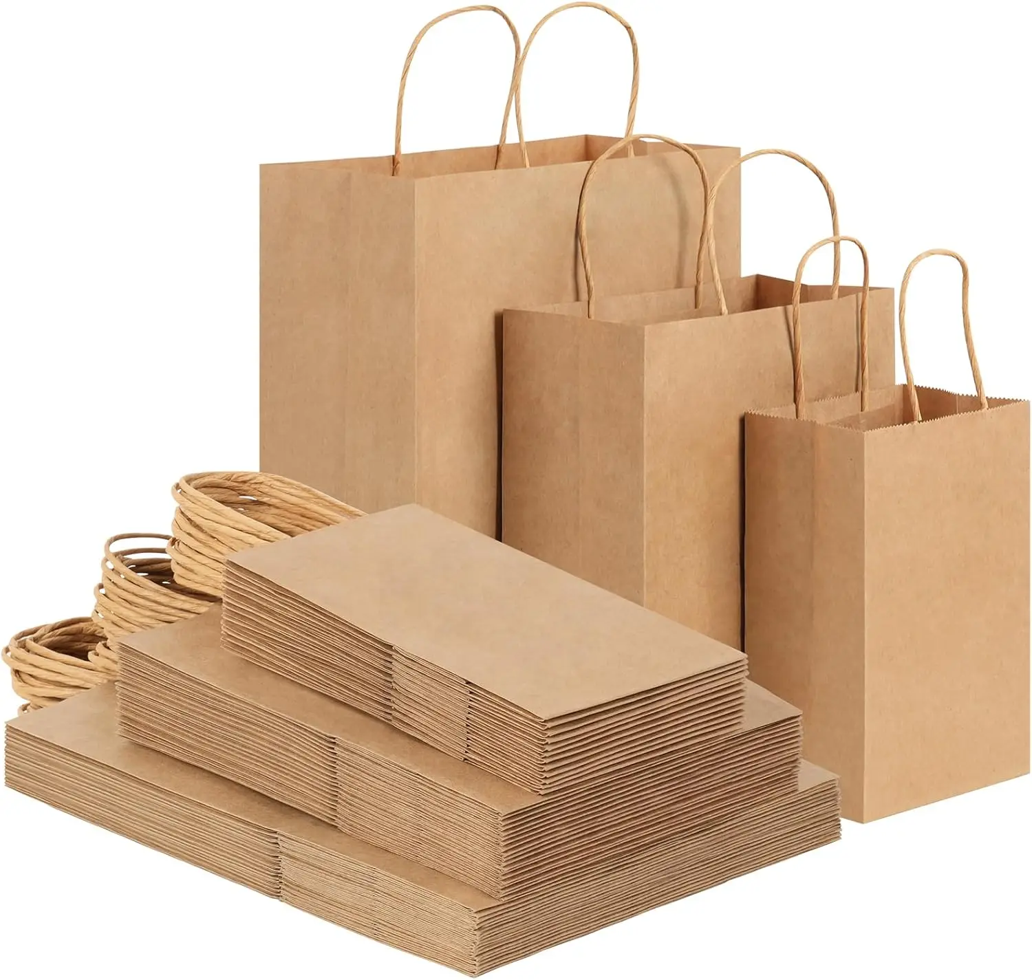 OLANTAI Custom Printed Logo Luxury Kraft Paper Bag Ribbon Handle Multi-Printing (Offset/Flexo/Embossing/Lamination) Classic details