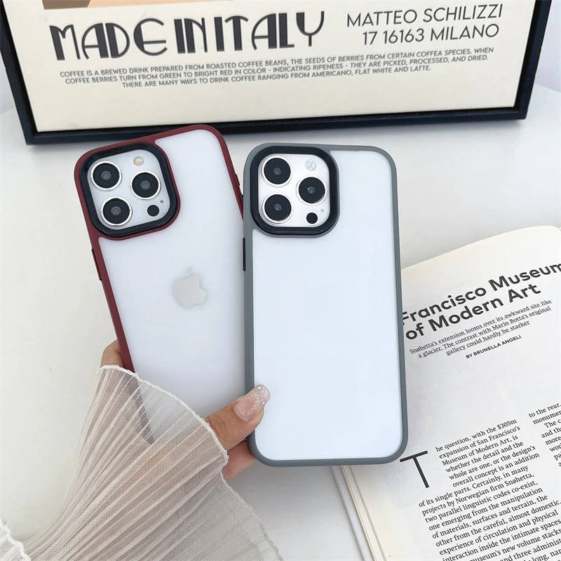 Wholesale Mobile Phone Case For iPhone 15 Translucent Matte Phone Cover For iPhone 15 14 13 12 11 Pro Max Xs Xr Xs Max 7 8 Plus