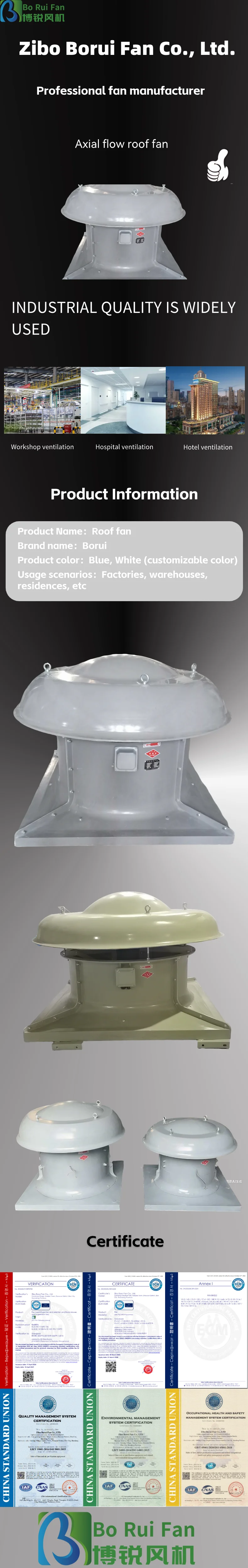 Noise Roof Exhaust Fan, Explosion-Proof, Steel, Stainless, FRP - detail 2