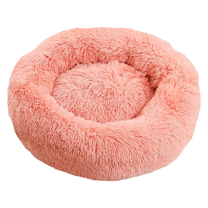 HUAYI 2024  manufacturer soft luxury  pet cushion round cat dog bed