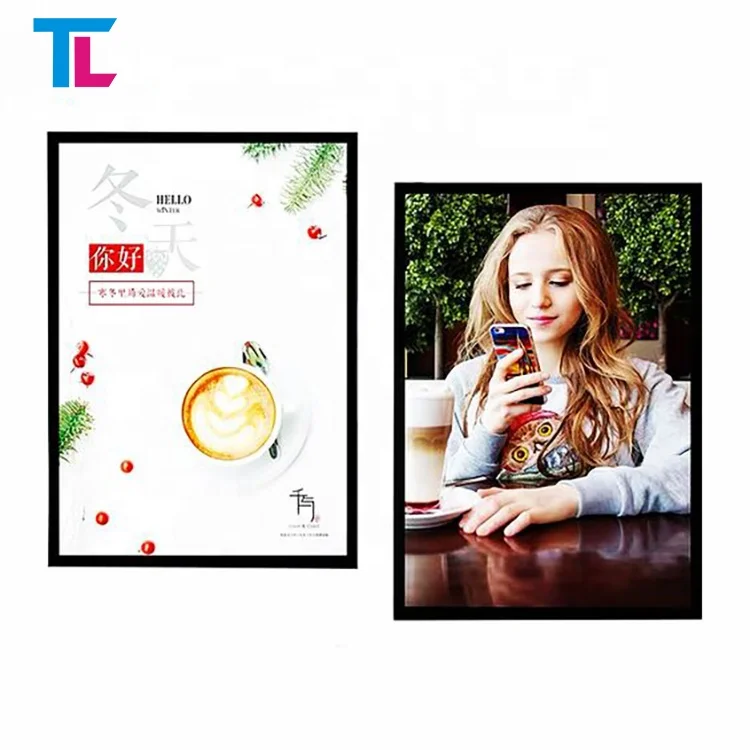 product led light up a4 poster frame menu board snap frame light box sign holder for milk tea coffee shops advertising display 85x11-4