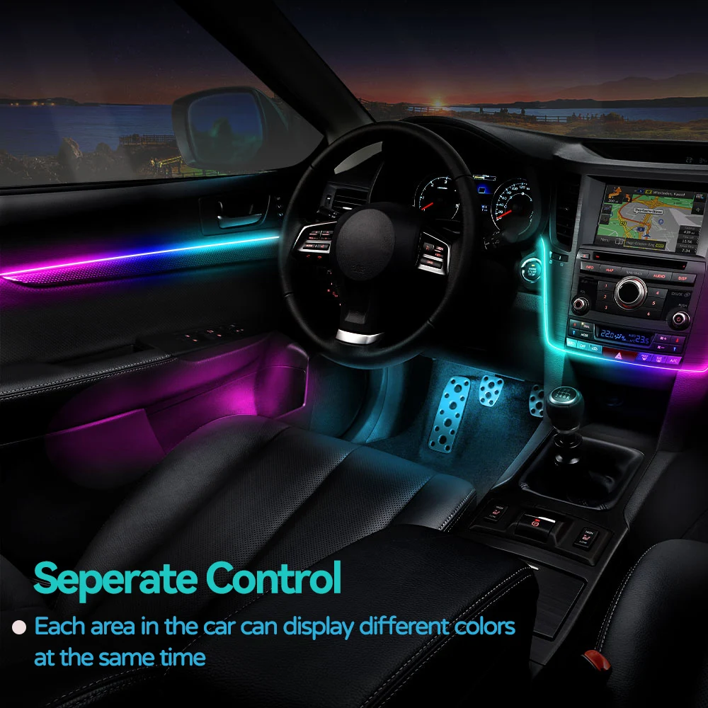 Smart App Remote Control Strip For Cars Led Atmosphere Light Car