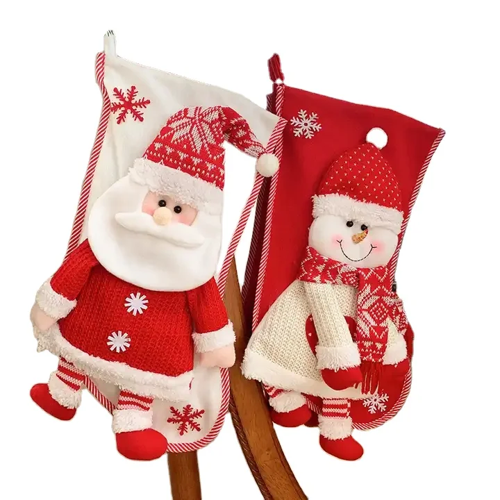 Christmas Tree Decorations Socks Children Gifts   Knitting Christmas Stockings Large Size