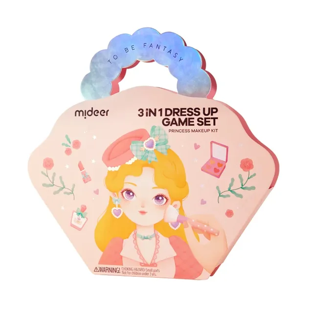 mideer 3-in-1 DIY Makeup Dress Up Game Set Handmade Game Dress Up Game Set - Princess Fantasy Makeup toys