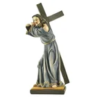Cross Decor Clear Epoxy Resin Religious Carrying Cross Statues Jesus Crucifix Moulds Decor Of Catholic