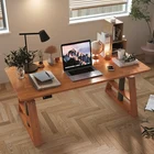 Height Adjustable Standing Desk With Wooden Frame Legs Sit To Stand Electric Desk