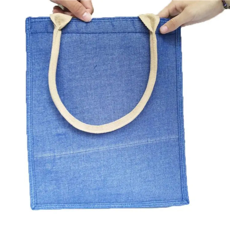 Imitation sack custom imitation linen art can be customized logo Innovative Technology environmental protection sack handbag