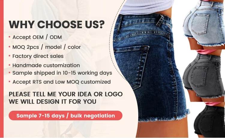 High Stretchy Skinny Jeans Women 2024 Summer Hot Selling Button Fly Ripped Jeans Women Cotton Jean Shorts manufacture