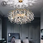 Led Led Led Lighting Living Home Living Room Luxury Hanglamp K9 Crystal Lobby Modern LED Crystal Chandelier Lighting