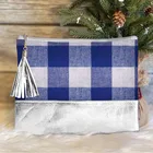 Purse Wallets Buffalo Plaid Purse Personalized Zipper Buffalo Plaid PU Leather Monogrammed Tassel Wallets