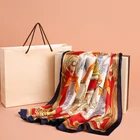 Silk Scarf Fashion Elegant 100% Silk Scarf Custom Printing Silk Scarves