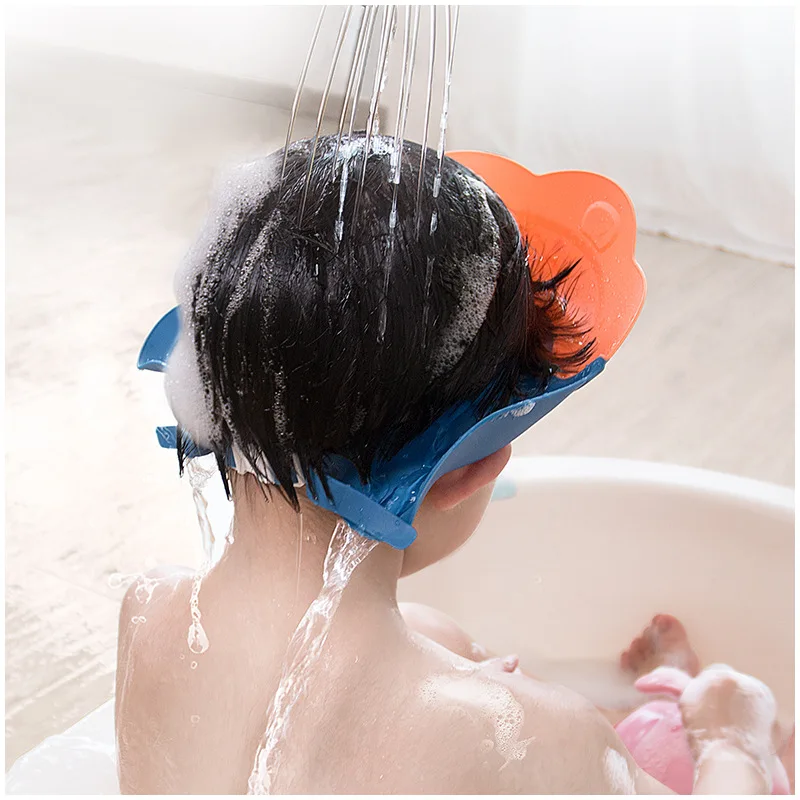USSE Home Lovely Modeling Baby Waterproof Adjustable Kids Shower Bath Hat