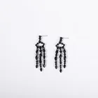 Earrings Black New Design Tassel Earrings Black Glass Personalized Mystery Earrings Tassel Earrings