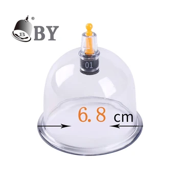 Bao'yi  B01 6.8cm wholesale single plastic cups  massage Disposable cupping therapy cups cupping hijama cups for cupping