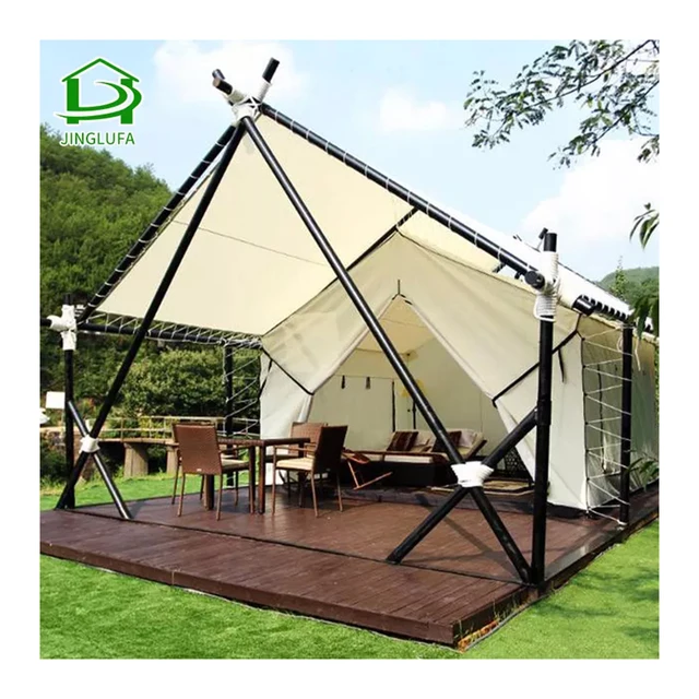 luxury african winter frame waterproof canvas cotton glamping with bathroom lodge hotel safari tent for sale