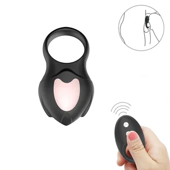 High Quality Soft Silicone Adult Erotic Toys Delay Ejaculation Cock Ring Remote Control Prostate Massager Vibrator Penis Ring