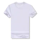 Shirt Cheap Promotional T - Shirt For Sublimation Custom Logo Printed 35% Cotton 65% Poly-blended T Shirt