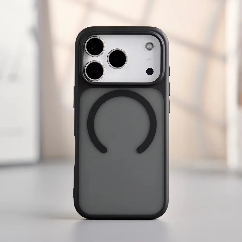 product laudtec tpupc frosted magnetic case for iphone air 17 16 plus pro max transparent shockproof phone cover simple back sjk1110-9