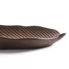 Plate Wooden Plates Hand Carved Leaf Shape Plate Wooden Pizza Plate