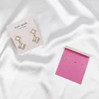 Plastic Earring Earring Earring Card Holder Custom Logo Plastic Display Holders Packaging Jewelry Earring Card Pink