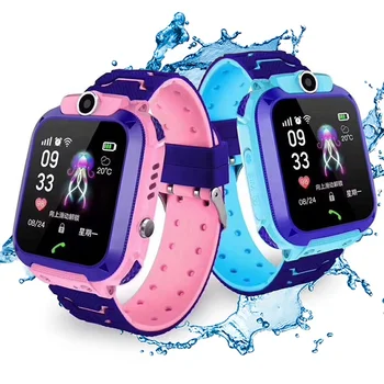Child Watch 2022 Newest Model Q12 Waterproof SOS LBS Multi-lingual gps 4G smart watch For boys/girls Kids Smart Watch