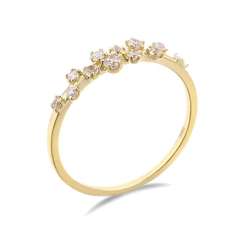 Firstmadam Cheap 9k Solid Gold Cluster 