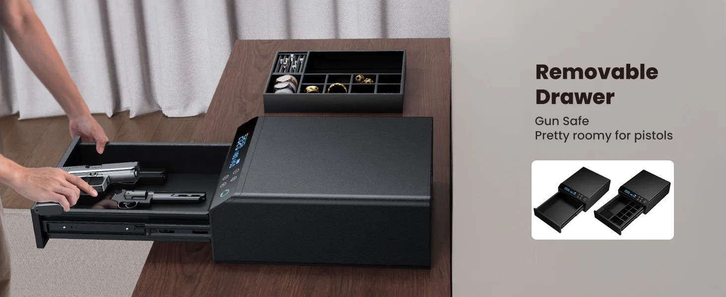 CEQSAFE Wholesale Home Automatic Luxury Leather Bluetooth Drawer Black Watches Safe Watch Winder Box details