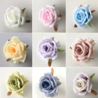 Rose White 1pc 6cm Rose Buds Flower Head DIY Artificial Plastic Silk Flower Bridal Bouquet Wedding Decoration