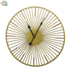 Living Room Antique Style Single Face White Roman Numbers Wood And Metal Wall Clock