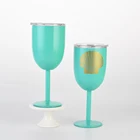 Shell Green Shell Pattern Design Green Wine Glass With Lid