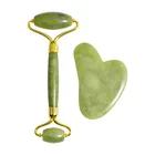 Green Jade Green Green Jade Roller And Gua Sha Set With Private Label Accepted Custom Logo Box