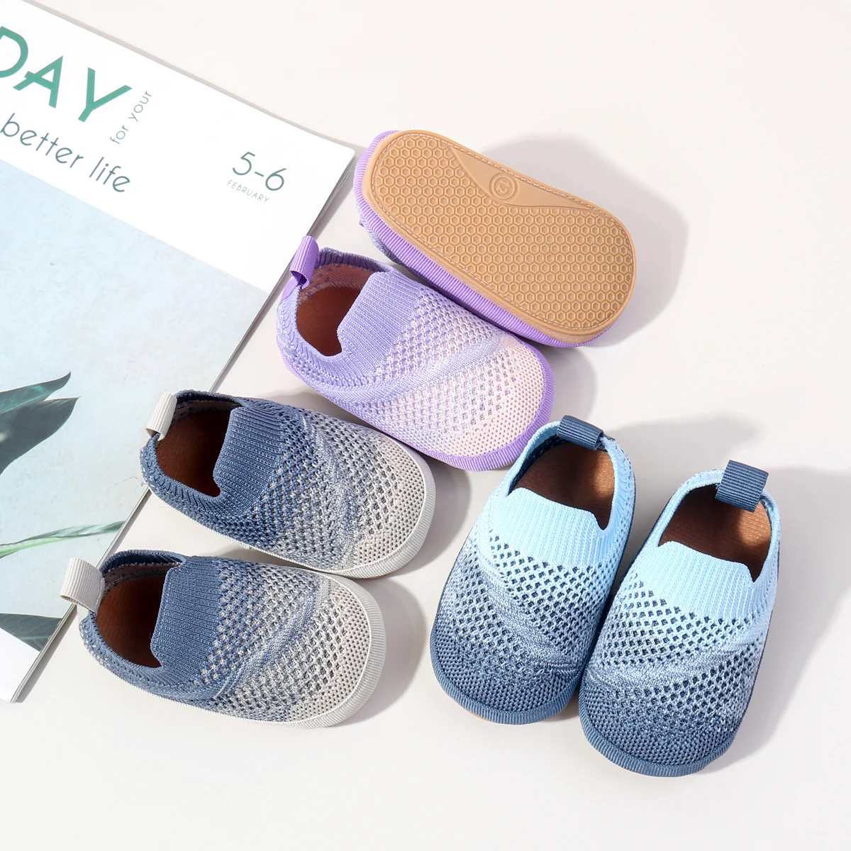 Comfortable Airy Stretchy Flexible Snug Stylish Slip-on All Seasons Infant Shoes for Boys and Girls in Summer supplier
