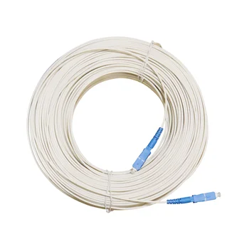 SC/UPC-SC/UPC 2 steel 1 core ftth fiber optic drop cable 5M - 500M SC LC ST FC fiber optical patch cord