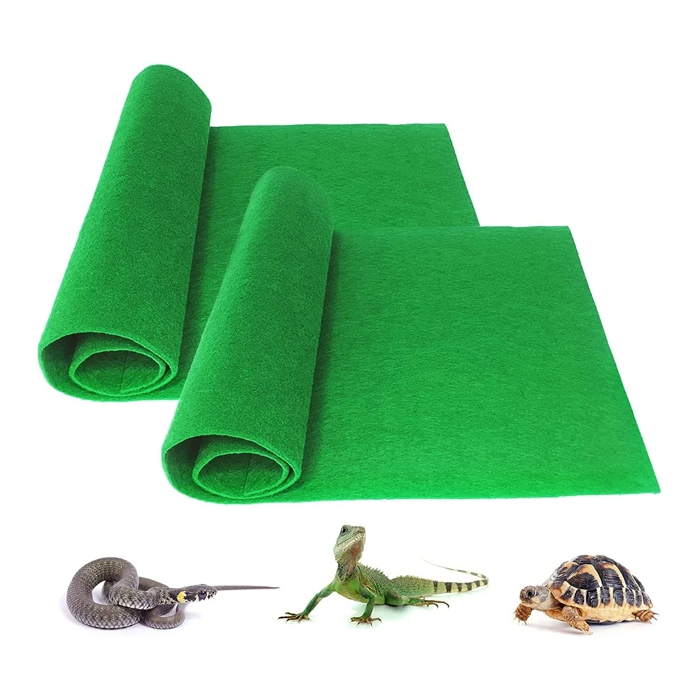 Reptile Mat Natural Coconut Fiber Turtle Lizard Rug, 3 Pieces Pet