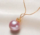 Pendant Pearl Cartoon Crown Silver 925 Silver Necklace Pendant Necklace Freshwater Pearl Jewelry