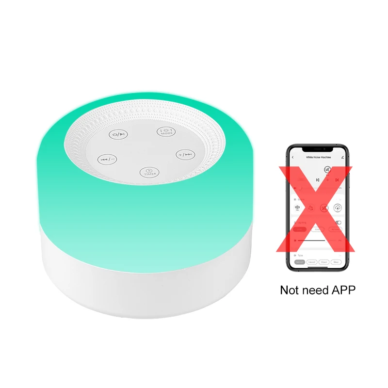 White Noise Sound Machine Baby with Night Light Rechargeable Portable Lullaby Machine Baby Soother for Kids Adults Sleep supplier