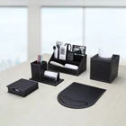 School Stationery Set School School Brown Desk Set Leather Items Office Desktop Stationery Set