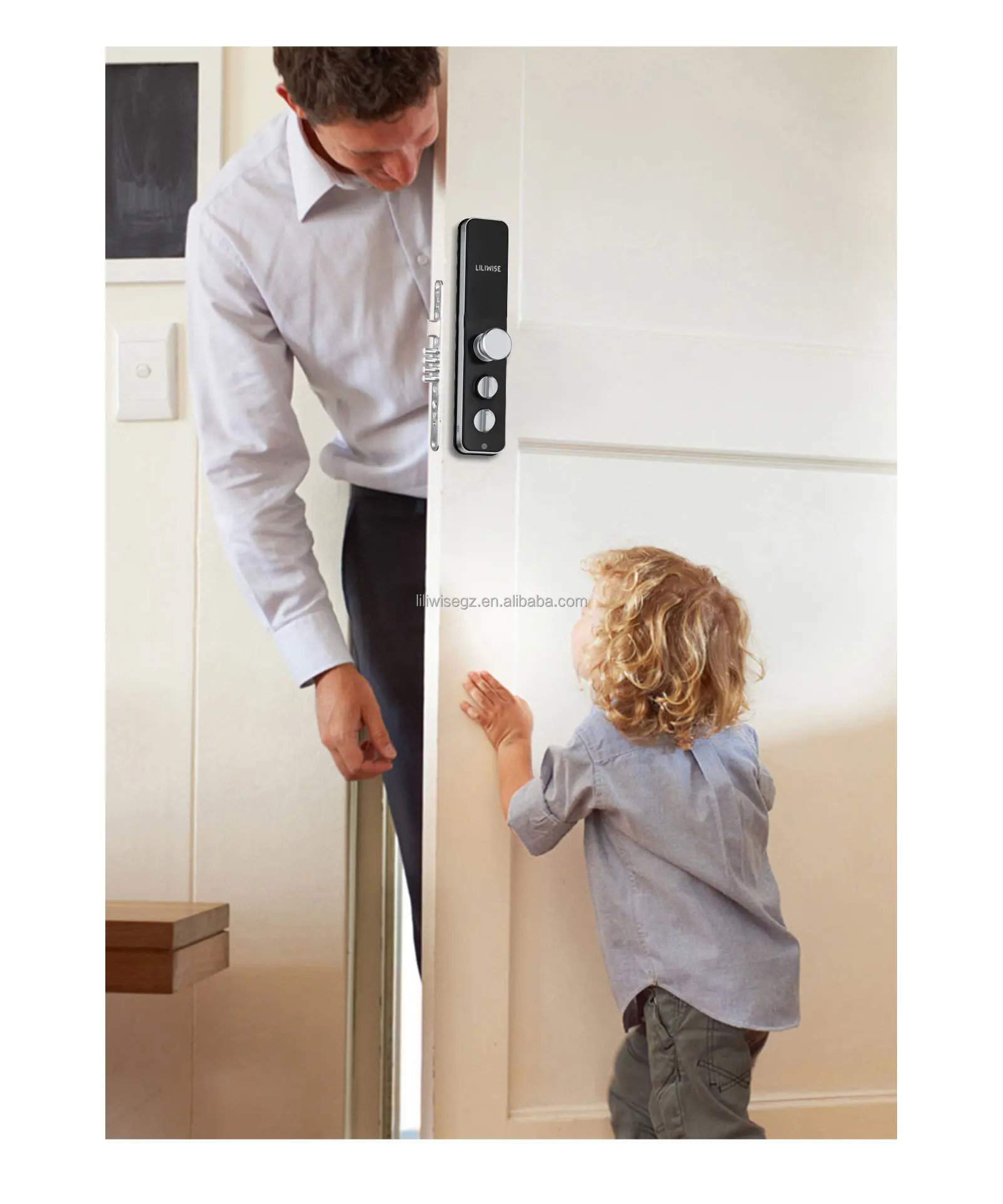 Fully Automatic Smart Door Lock with 4585/5085/6085/5572/6068 Gear Mortise 200 Card Capacity and 150 Password Capacity